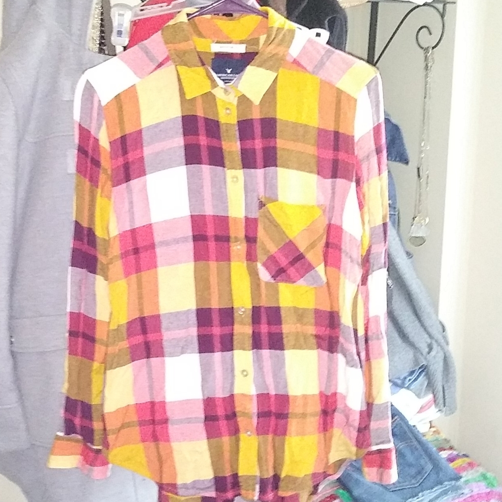 American eagle boyfriend fit flannel
